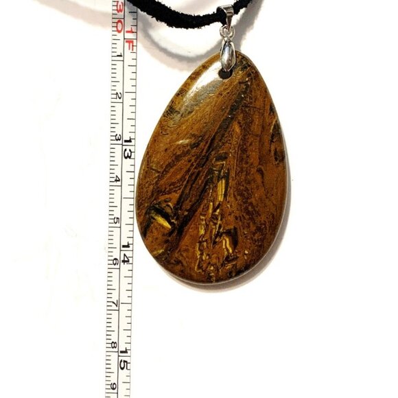 Tiger’s Eye Teardrop Pendant Necklace – Courage, Strength & Grounded Power - Picture 6 of 7